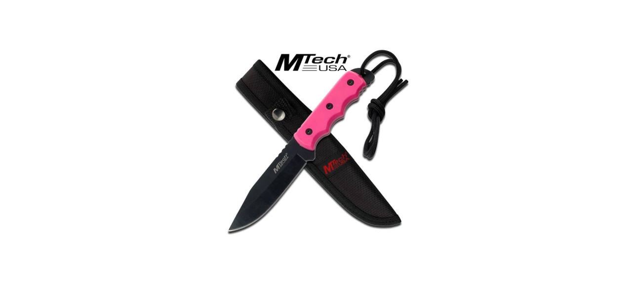 MTech Pink Handle Fixed Blade Knife