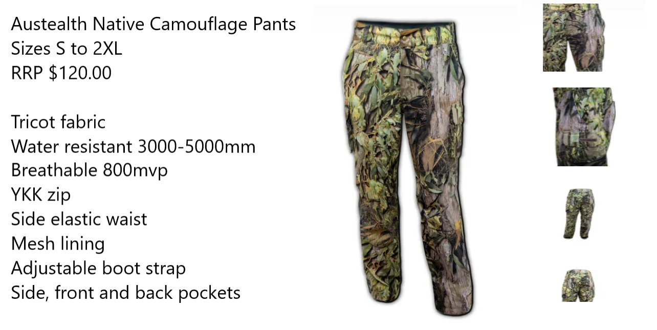 Austealth Native Camouflage Pants